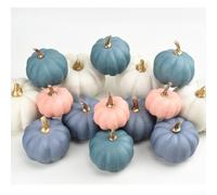 16 zucche colorate assortite per decorazioni autunnali, perfette per centrotavola del Ringraziamento e styling della casa