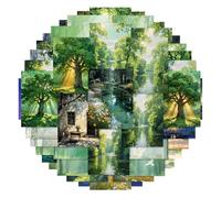 160 adesivi di paesaggio con ombre di alberi e luce - Pacchetto decorativo di scene impressioniste