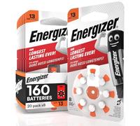 160 Batterie Acustiche Energizer per Apparecchi Acustici Auricolari Misura 13 Arancione Senza Mercurio - 20 Confezioni da 8 Pile
