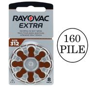 160 Batterie PILE RAYOVAC Extra 312 per Apparecchi Acustici Protesi Udito PR41