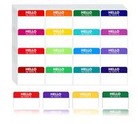 160 fogli Hello My Name Is Stickers (3 x 2 pollici), adesivi portatili, 12 colori, adatti per feste a tema