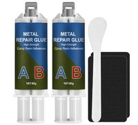 160 g Colla per metallo extra forte, metallo liquido resistente al calore, bicomponente per metalli per riparare fessure e crepe sulla superficie di acciaio inossidabile, legno, ceramica ecc.