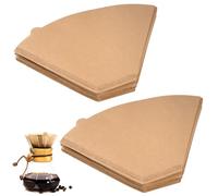 160 Pezzi Filtri Caffe Americano, Filtri Per Caffè, Naturali & Non Sbiancati, Biodegradabili e Compostabili, Per la casa Ufficio Filtro a tazza Filtro manuale Macchine da caffè Caffettiera (4-7 tazze)