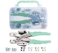 160 Pezzi Kit di Pinze per Occhielli Occhielli in Metallo, Passacavo da 3 Mm e 5 Mm Pinza per Occhielli con Occhielli per Teloni per Scarpe, Borse in Pelle, Abbigliamento, Artigianato Fai da Te