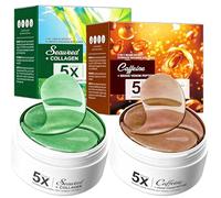 160 Pezzi Maschera Occhi, Caffeina & Alga Patch Occhi Antirughe, Collagene Maschera Occhi Riduce le Rughe e le Linee Sottili, Migliorare e Rassoda la Pelle degli Occhi