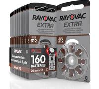 160 Pile Apparecchi Acustici Non Udenti Rayovac Extra 312. Con Tecnologia Sound