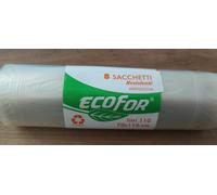 160 SACCHI SPAZZATURA ECOLOGICI RESISTENTE TRASPARENTE 70X110 INDIFFERENZIATA