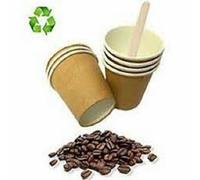 1600 BICCHIERI DI CARTA da 75 ml CHICCO DI CAFFÈ BICCHIERINI BIO DA ASPORTO