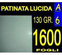 1600 FF Carta 130g fotografica PATINATA lucida stampante laser A6 14.8X10.5CM