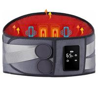 16000mAh Batteria Fascia Lombare Riscaldamento,Termoforo Lombare con 3 Livelli di Temperatura e Massaggio a Vibrazione,cintura riscaldante per la schiena con USB regalo per mamme, donne (Grigio)