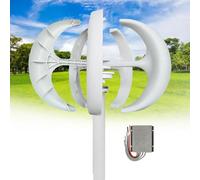 16000W Wind Turbine Generator, Horizontal Axis Wind Power System, 12V/24V/48V Output, Small Wind Turbine, Low Starting Wind Speed, Suitable for Off-Grid and Residential Use(White,48V)