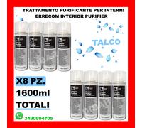 1600ML ERRECOM IGIENIZZANTE 8 DEODORANTE SPRAY AUTO AL TALCO IN FORMATO DA 200ML