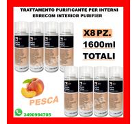 1600ML ERRECOM IGIENIZZANTE 8 DEODORANTI SPRAY AUTO ALLA PESCA FORMATO DA 200ML