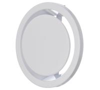 Ø 160mm Bianco Diffusore di Scarico in Metallo - Valvola a Disco Regolabile - Con clip a molla - Rotonda Griglia di Ventilazione