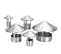 160mm Camino Cappello, Tappo per Canna Fumaria In Acciaio Inox, Protezione Efficace del Sul Tetto Esterno Cappa di Sfiato, per Camino Terminale Canna Fumarias Cappello Scarico Fumi(3.1in(80mm))