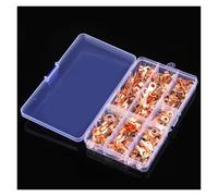 160PCS 10/20/30/40/50A Open Lugs Copper Wire Cable Connectors Electrical OT Terminals Kit For Automobile Ship Service