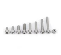 160pcs in acciaio inossibile SS304 SCOPIA esagonale M5 viti bulloni e di kit di assortimento di fissaggio resistente alla corrosione ad alta resistenza (Testa del cappuccio con dadi esagonali)