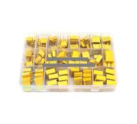 160pcs Polypropylene Film X2 Capacitor Assorted Kit 275VAC 18Values 102K-225K 1NF-2.2UF Sample Set MQXFCZUX