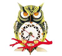 161 Pezzi Taglio Al Laser Legno Owl 3D Puzzle Muro Orologio - Ottima Idea Regalo