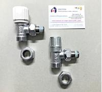 VALVOLA TERMOSTATIZZABILE FAR E DETENTORE 3/8 + TESTA TERMOSTATICA E ADATTATORI