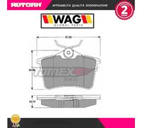 1626 Kit pastiglie freno a disco post.(MARCA-WAG)