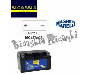 16266 - BATTERIA MAGNETI MARELLI 12V 8,6AH MOTZ10S SIGILLATA PRECARICATA