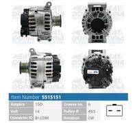 163 CV Alternatore per CITRON DS4 NX 1.6 THP 160 KW 120 CV 163