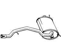 Bosal Marmitta 154-491 – Silenziatore posteriore per Ford Kuga I 2.0 TdCi 4x4 KW 103 CV 140