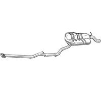 163 CV SILENZIATORE POSTERIORE PER MERCEDES Classe E W211 E 270 CDI KW 120 CV 16