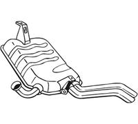 133 CV SILENZIATORE POSTERIORE PER RENAULT Laguna II Grandtour KG0/1 2.0 16V KW