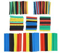 164 PZ Guaine Termorestringenti, Guaina Termorestringente per Cavi Elettrici, Tubo Termorestringente per Cavo Elettrico Kit Guaine Termorestringenti Colorate 5 Colori 8 Taglia