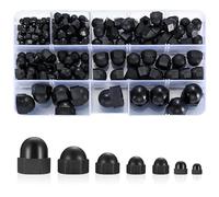 165 Pezzi Dado Cieco a Calotta Set, Dadi Ciechi, M3/M4/M5/M6/M8/M10/M12 Dadi a Cupola Esagonali per Viti, Dado Testa Chiusa nylon a Cupola Copri Bulloni