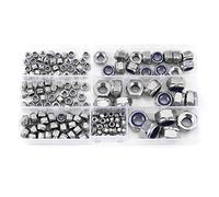 165 pz Nylon Locknut Assortimento Set Blocco Dado 304 In Acciaio Inox per La Lavorazione Del Legno
