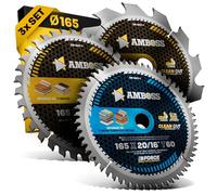 Ø 165 x 20 mm, set per sega circolare manuale, adatto per Bosch GKS 165 GKS 55. Makita DHS630Z - Assortimento lame per sega AMBOSS WERKZEUGE® 165 x 20