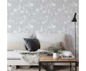 165581 Grigio Carta da Parati Floreale Olmaria Stile By Catherine Lansfield
