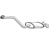 166 CV SILENZIATORE POSTERIORE PER MERCEDES 190 W201 E 2.6 KW 122 CV 166