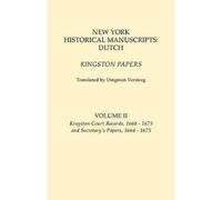 166 Versteeg2 2 Kingston Court Records Dingma New York Historical M (Tascabile)