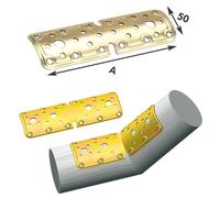 16626 Q.TA' 25 PIASTRA 902 DIRITTA PALO TONDO PIEG ACC TROP 50X160MM