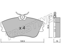 167.0 TRUSTING Kit pastiglie freno, Freno a disco per VW