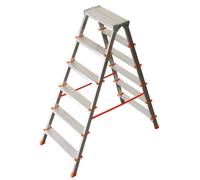 Facal Scala alluminio Filo FI 6 Doppia salita 6 gradini Antiscivolo 150 kg