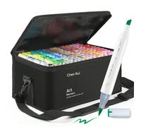 168/120/100/80/60/48 Colori Pennarelli Artistici Doppia Punta Pennello e Scalpello Pennarelli Permanenti Con Base Perfetti Per Artisti Adulti Anime Colorazione Schizzi Illustrazioni e Realizzazione di