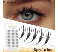 168Fans C/D Curl W-Shaped Manga Pointed Pre-Made Eyelashes, Anime Eyelash Extensions, 0.07mm 8-15MM, Anime Eyelashes, Automatic Blooming, Premium Mink Eyelash Extensions, Eyelash Clusters, Eyelash Clu