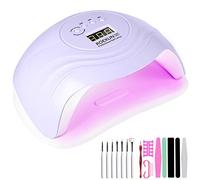 168W Lampada Unghie LED UV,Lampada per Unghie Con 4 Impostazioni Timer,Asciugatrice per Gel a LED per Gel per Smalto Con Sensore Automatico,Per Manicure/Pedicure Lampada Asciuga Smalto Semipermanente
