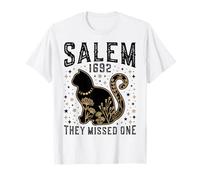 1692 Si Sono persi Una Maglietta Salem Witch Trials Black Cat Moon Maglietta