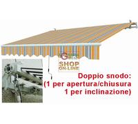 16995 TENDA DA SOLE CON BRACCIA RETRATTILI GIALLA GRIGIO CM.295X200