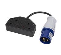 16A/13A Doppio Presa Finale & Cavo Set - Sealey WPS16132 Nuovo