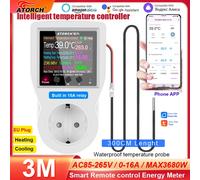 16A AC220V Tuya WIFI Termostato Digitale Presa Incubatrice Regolatore di Temperatura Con Interruttore del Timer Raffreddamento Riscaldamento 3M Sensore NTC