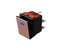 16A High Current Rocker Switch 4pin Aluminum Panel Waterproof IP65 with LED 9-24V Drawing Process, Aluminum Oxidation of Key(Blue(Gold Panel),3-8V)