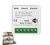 16A Smart WiFi Swiтch Module - Mini Circuit Breaker Light Switch | Bidirectional Control With Timer Remote | For, DIY Smart Home Automation, No Hub Required