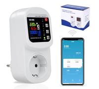 16A Wifi presa smart Misuratore consumo elettrico wifi Presa consumo energia Protezione da sovratensione e sottotensione Scaricatore di sovratensione 220V Voltage adjustable Protezione dalle perdite.